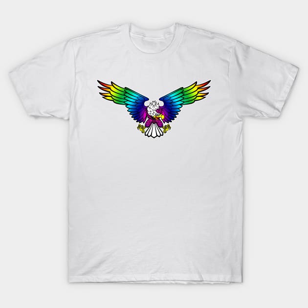 Rainbow Eagle T-Shirt by RKHobbs